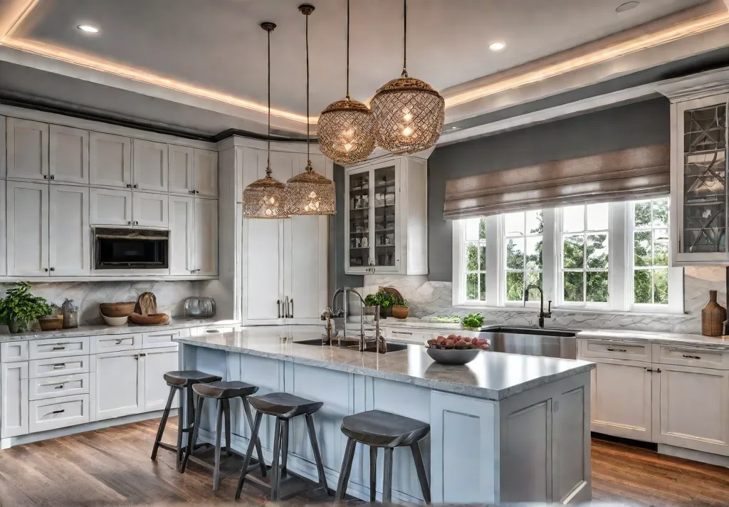 A sunlit kitchen bathed in warm morning light showcasing the timeless elegancefeat