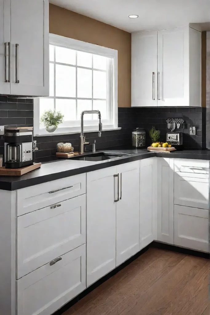 Decluttered kitchen countertops