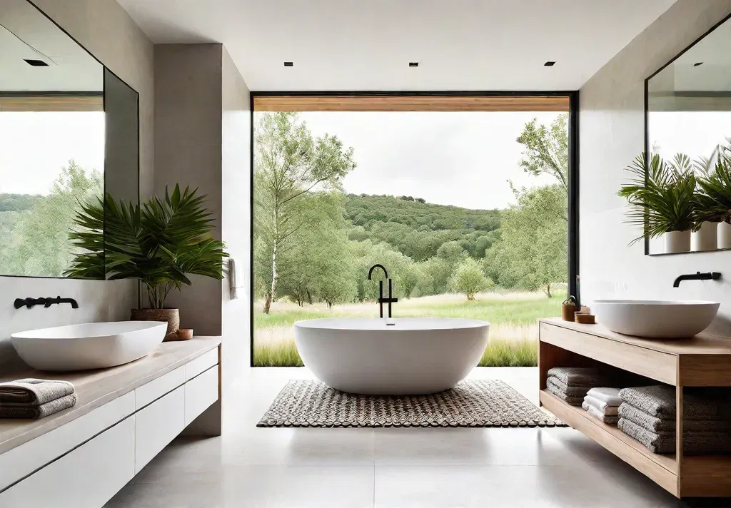 View of Scandinavian Spa Bathroom - Pinterest